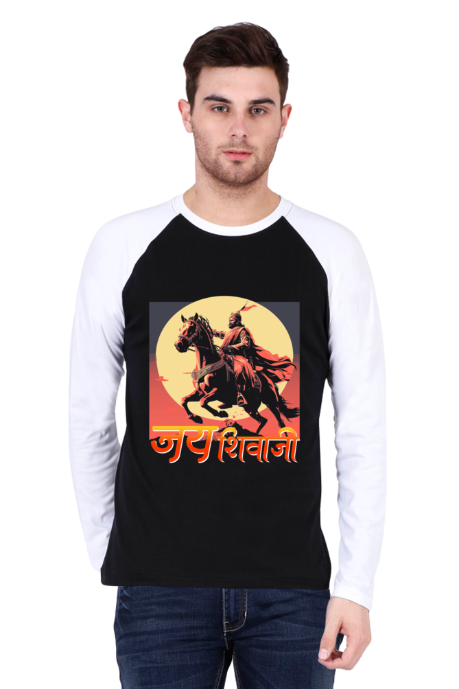 Shivaji Maharaj Valor Raglan Full Sleeve T-Shirts for Men Vastrdhamm