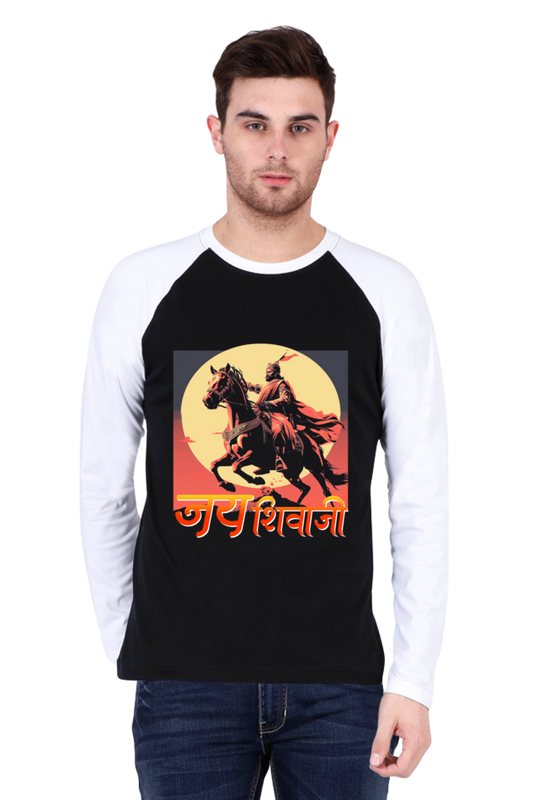 Shivaji Maharaj Valor Raglan Full Sleeve T-Shirts for Men Vastrdhamm