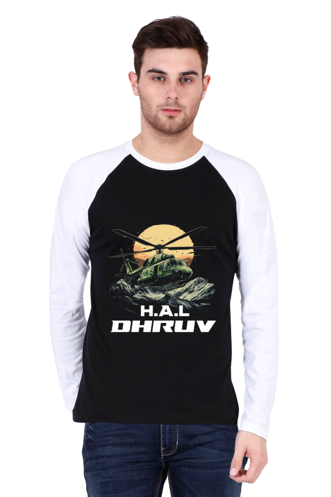 HAL Helicopter Tribute Raglan Full Sleeve T-Shirts for Men Vastrdhamm