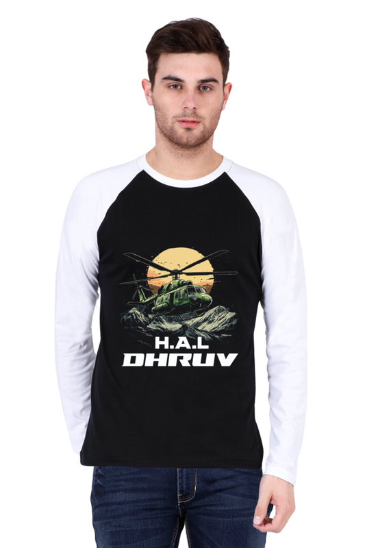 HAL Helicopter Tribute Raglan Full Sleeve T-Shirts for Men Vastrdhamm