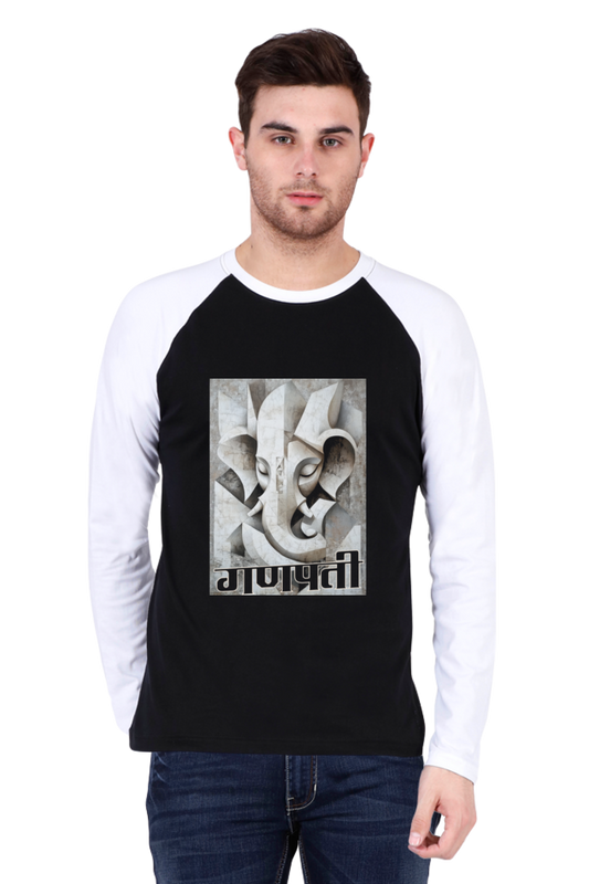 Ganesha Wisdom Raglan Full Sleeve T-Shirts for Men Vastrdhamm