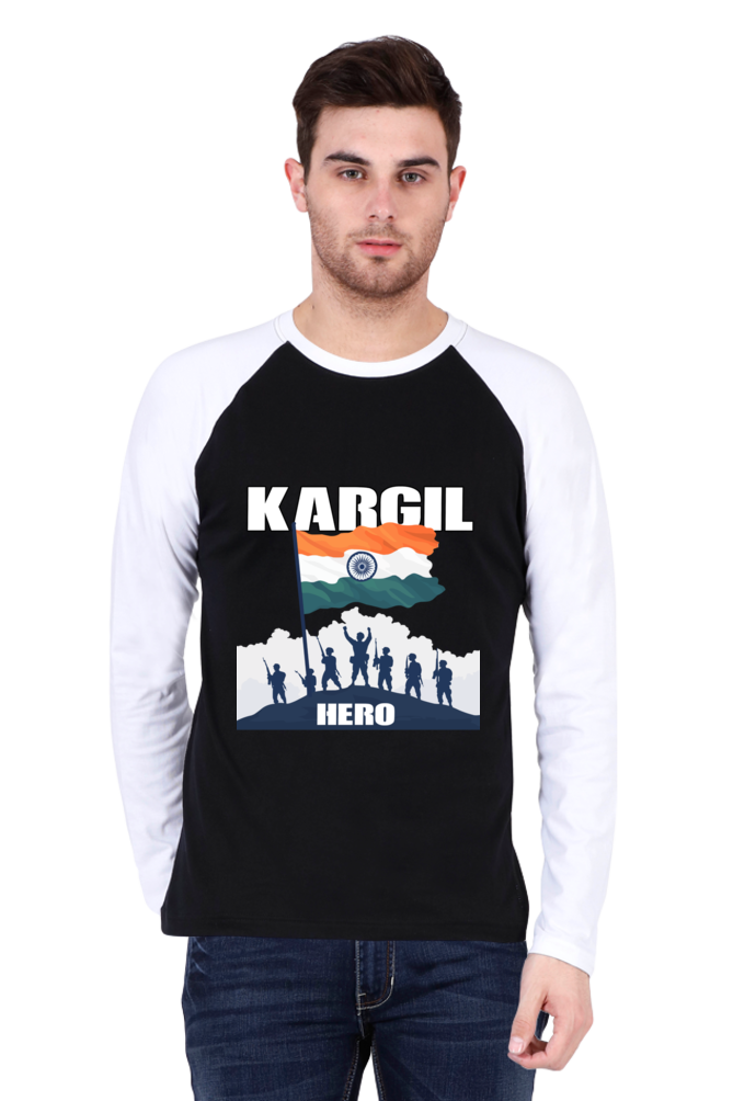 Kargil Hero: Braveheart Tribute Raglan Full Sleeve T-Shirts for Men Vastrdhamm