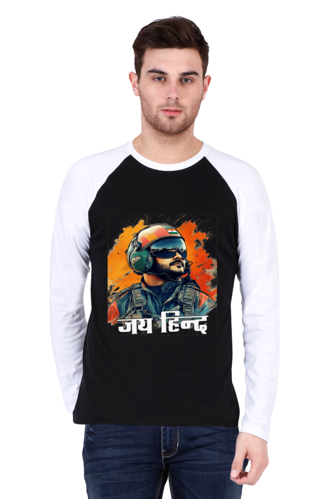 Sky Warriors: Indian Air Force Raglan Full Sleeve T-Shirts for Men Vastrdhamm