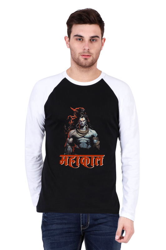 Shiv Ji Shankar Raglan Full Sleeve T-Shirts for Men Vastrdhamm