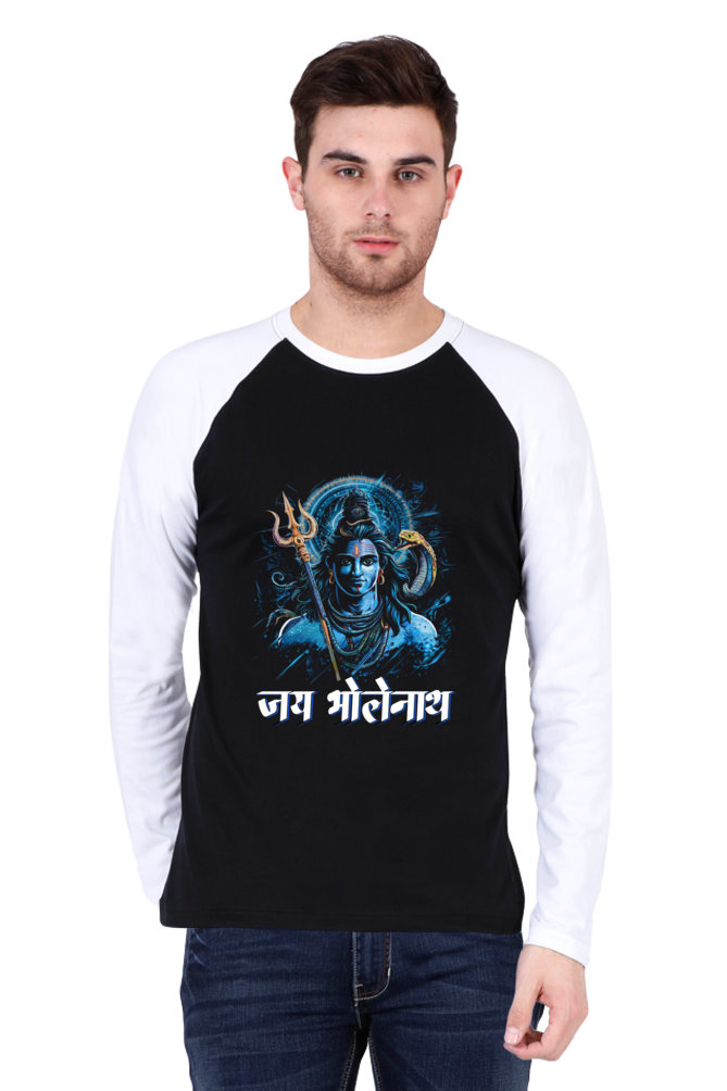 Shiv Ji Meditation Raglan Full Sleeve T-Shirts for Men Vastrdhamm