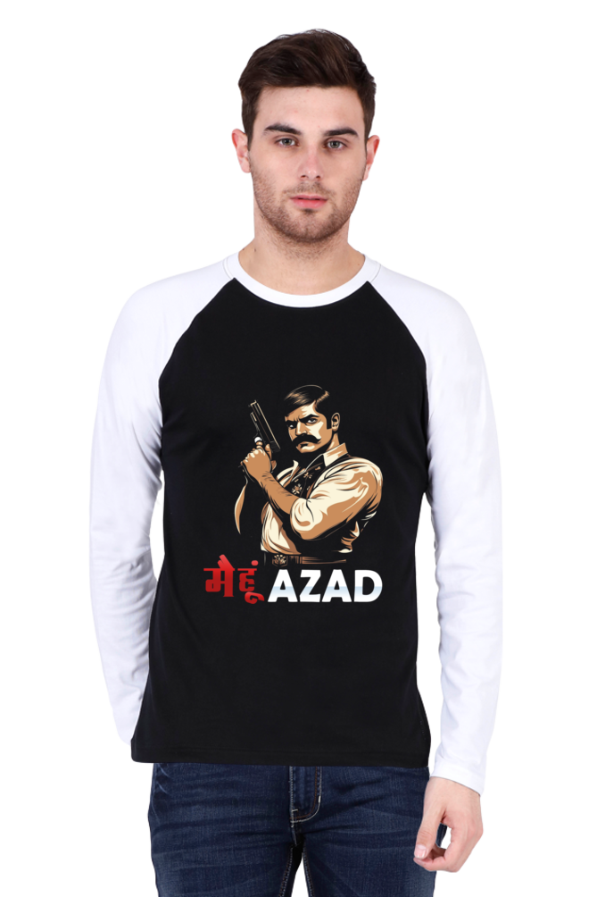 Chandra Shekhar Azad Revolution Raglan Full Sleeve T-Shirts for Men Vastrdhamm