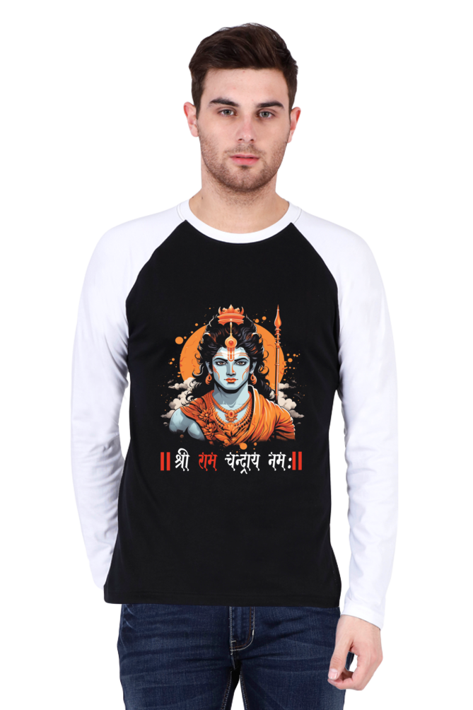 Ram Ji Divine Warrior Raglan Full Sleeve T-Shirts for Men Vastrdhamm