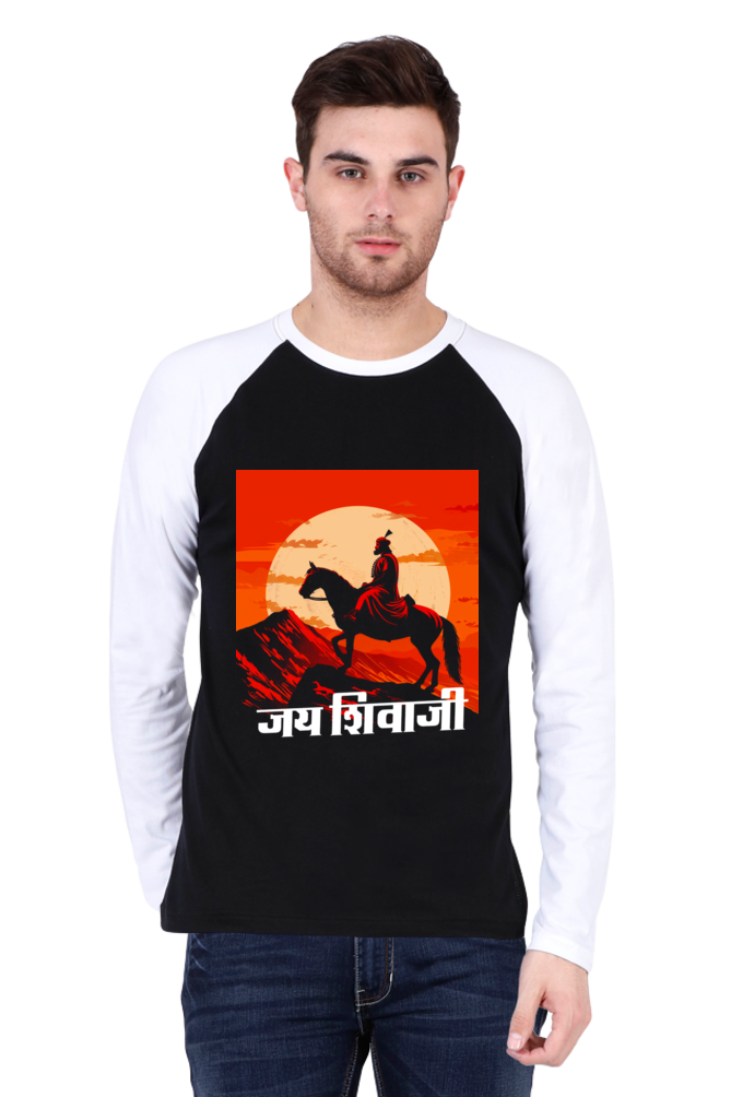 Shivaji Maharaj Honor Raglan Full Sleeve T-Shirts for Men Vastrdhamm