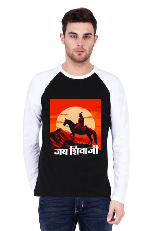 Shivaji Maharaj Honor Raglan Full Sleeve T-Shirts for Men Vastrdhamm