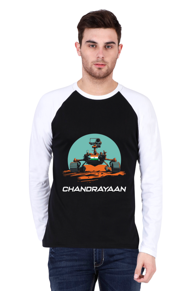 Chandrayaan Mission Explorer Raglan Full Sleeve T-Shirts for Men Vastrdhamm