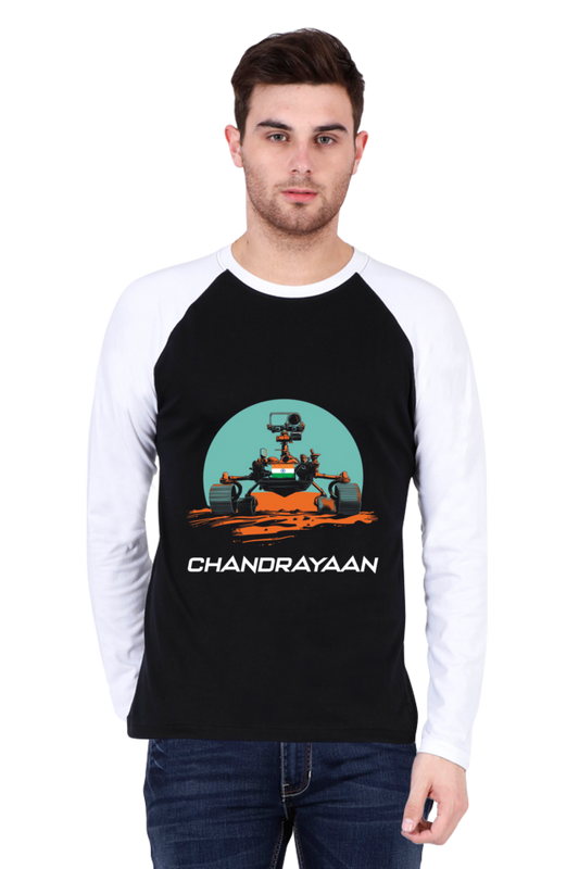 Chandrayaan Mission Explorer Raglan Full Sleeve T-Shirts for Men Vastrdhamm