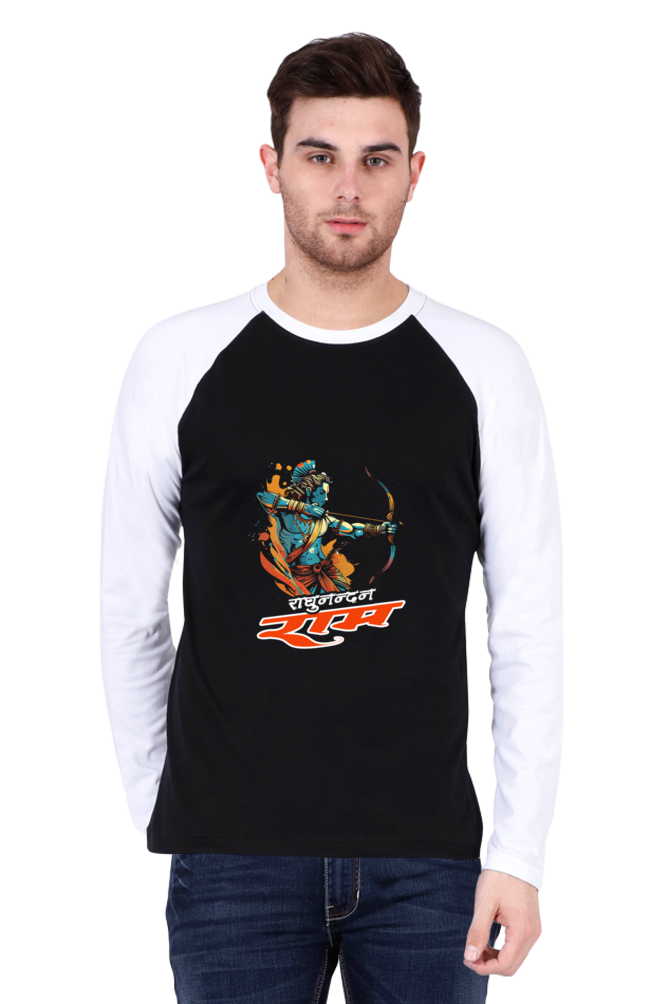 Ram Ji Cosmic Bow Raglan Full Sleeve T-Shirts for Men Vastrdhamm