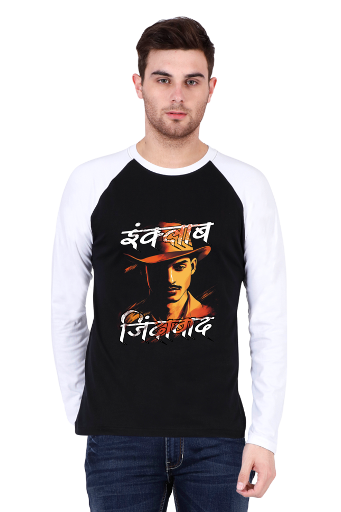 Inquilab Raglan Full Sleeve T-Shirts for Men Vastrdhamm