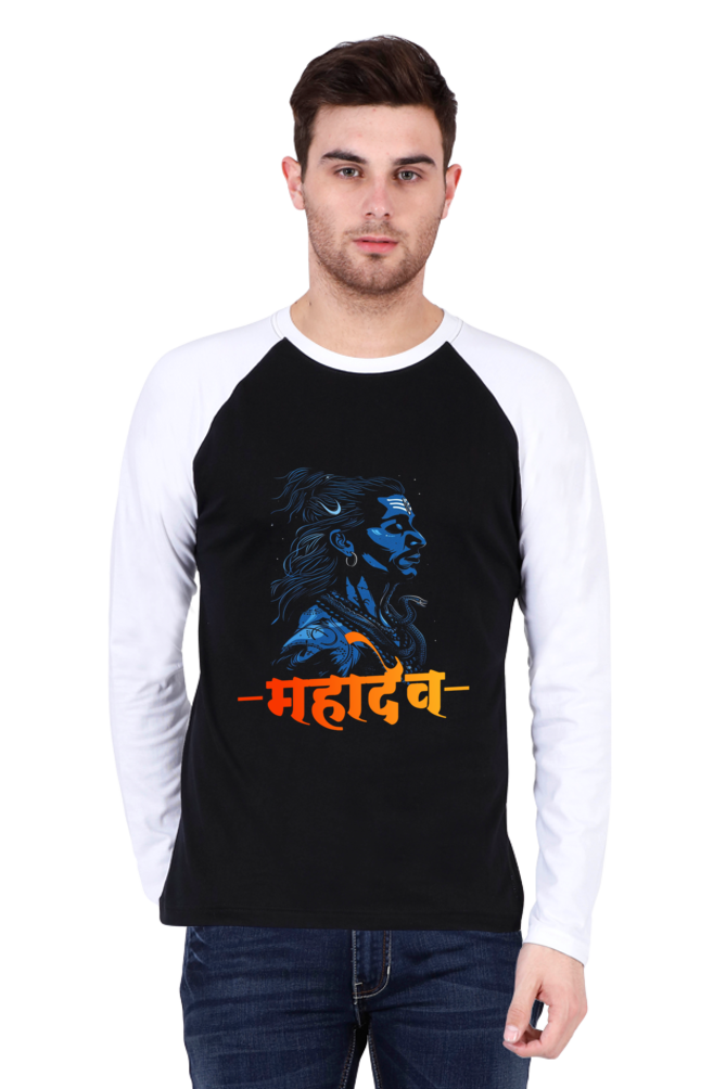 Shiv Ji Kailash Raglan Full Sleeve T-Shirts for Men Vastrdhamm