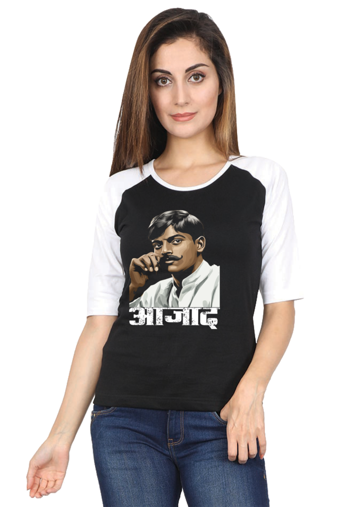 Chandra Shekhar Azad Courage Raglan Full Sleeve T-Shirts for Women