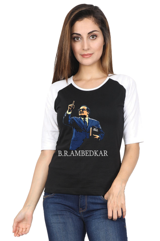 Ambedkar Inspiration Raglan Full Sleeve T-Shirts for Women