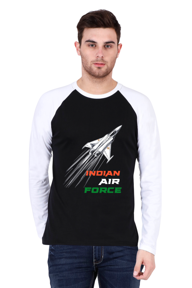 Blue Sky Defenders Indian Air Force. Raglan Full Sleeve T-Shirts for Men Vastrdhamm