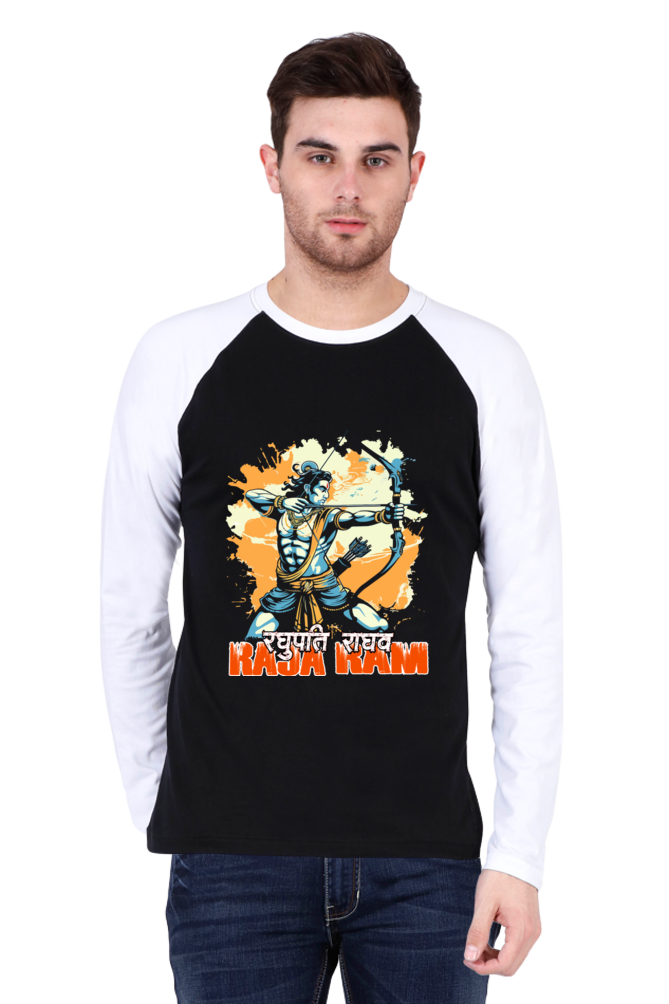 Ram Ji Warrior Spirit Raglan Full Sleeve T-Shirts for Men Vastrdhamm