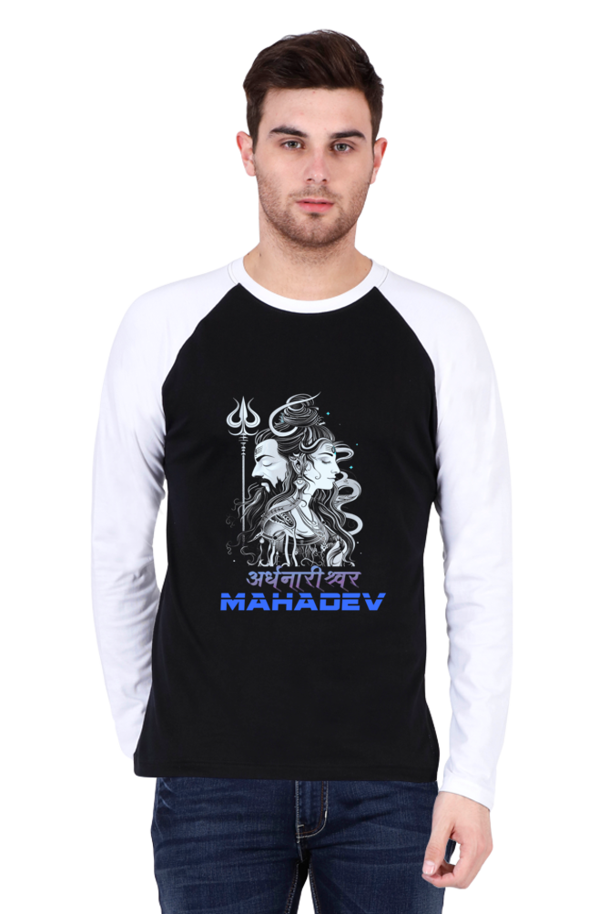 Shiv Ji Blessings Raglan Full Sleeve T-Shirts for Men Vastrdhamm