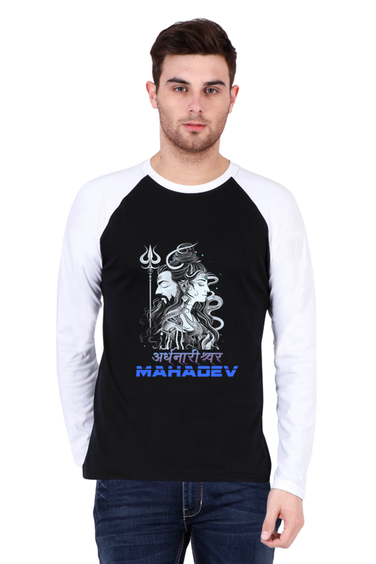 Shiv Ji Blessings Raglan Full Sleeve T-Shirts for Men Vastrdhamm