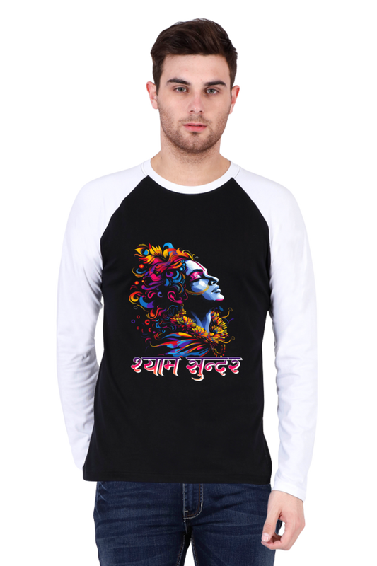 Shree Krishan Govardhan Protector Raglan Full Sleeve T-Shirts for Men Vastrdhamm