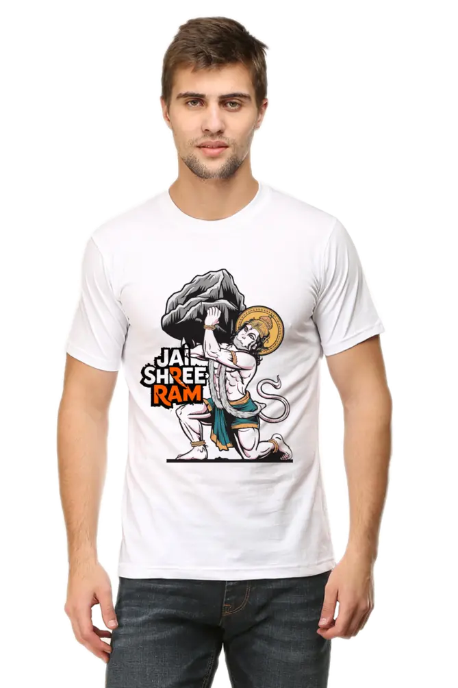 Hanuman ji Lifting the Mountain T-Shirt | Regular Fit Vastrdhamm