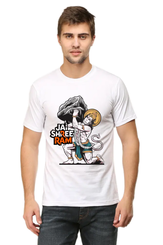 Hanuman ji Lifting the Mountain T-Shirt | Regular Fit Vastrdhamm