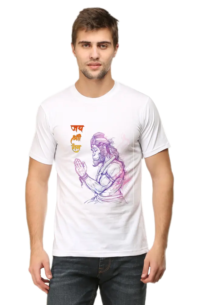 Hanuman's Hands in Prayer evotion Embodied T-Shirt | Regular Fit Vastrdhamm