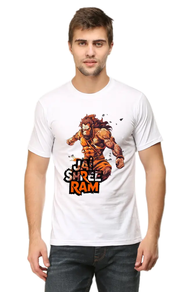 Hanuman Muscles of Devotion T-Shirt | Regular Fit Vastrdhamm