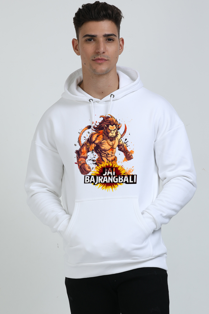 Hanuman Strong Oversized Hooded Sweatshirt T-Shirts for Men Vastrdhamm