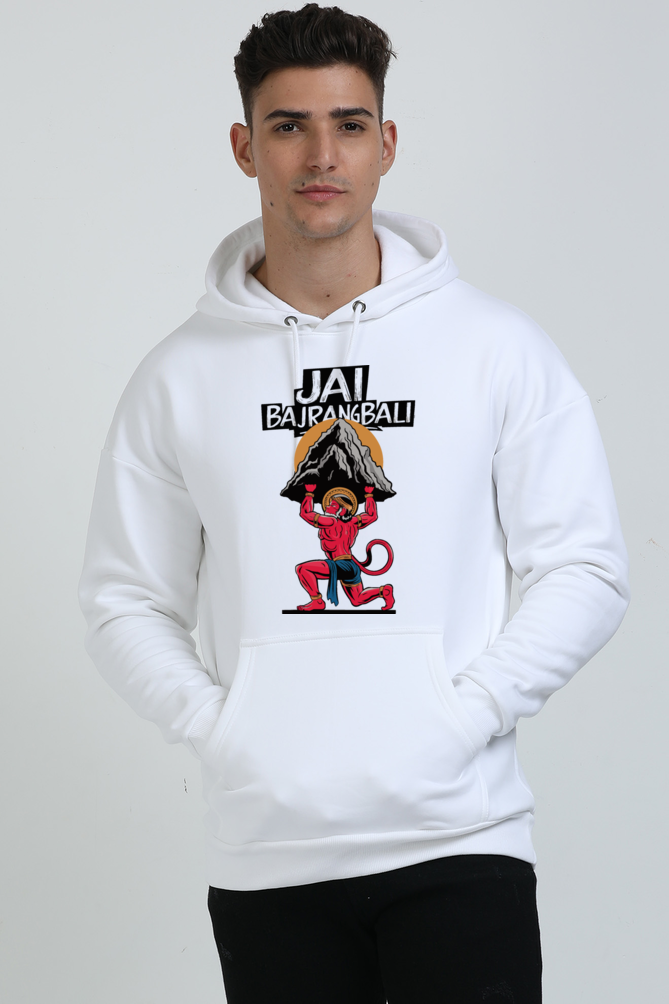 Hanuman Devotional Spirit Oversized Hooded Sweatshirt T-Shirts for Men Vastrdhamm