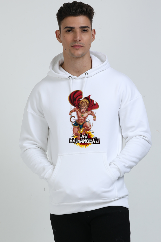 Hanuman Devotional Hero Oversized Hooded Sweatshirt T-Shirts for Men Vastrdhamm