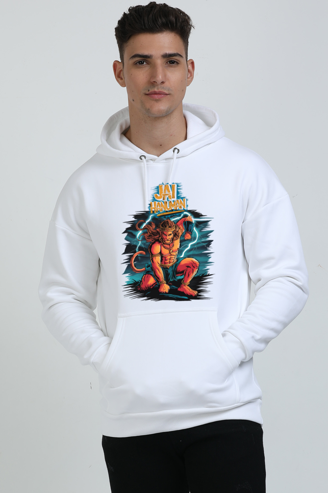 Hanuman Sacred Might Oversized Hooded Sweatshirt T-Shirts for Men Vastrdhamm