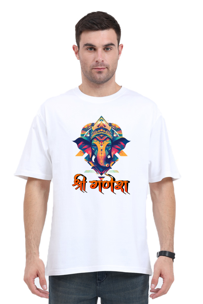 Jai Ganesha Protector Oversized Classic T-Shirts for Men Vastrdhamm