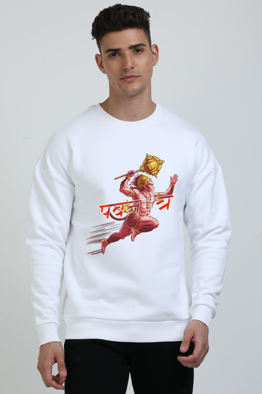 Hanuman Devotion Oversized Sweatshirt T-Shirts for Men Vastrdhamm