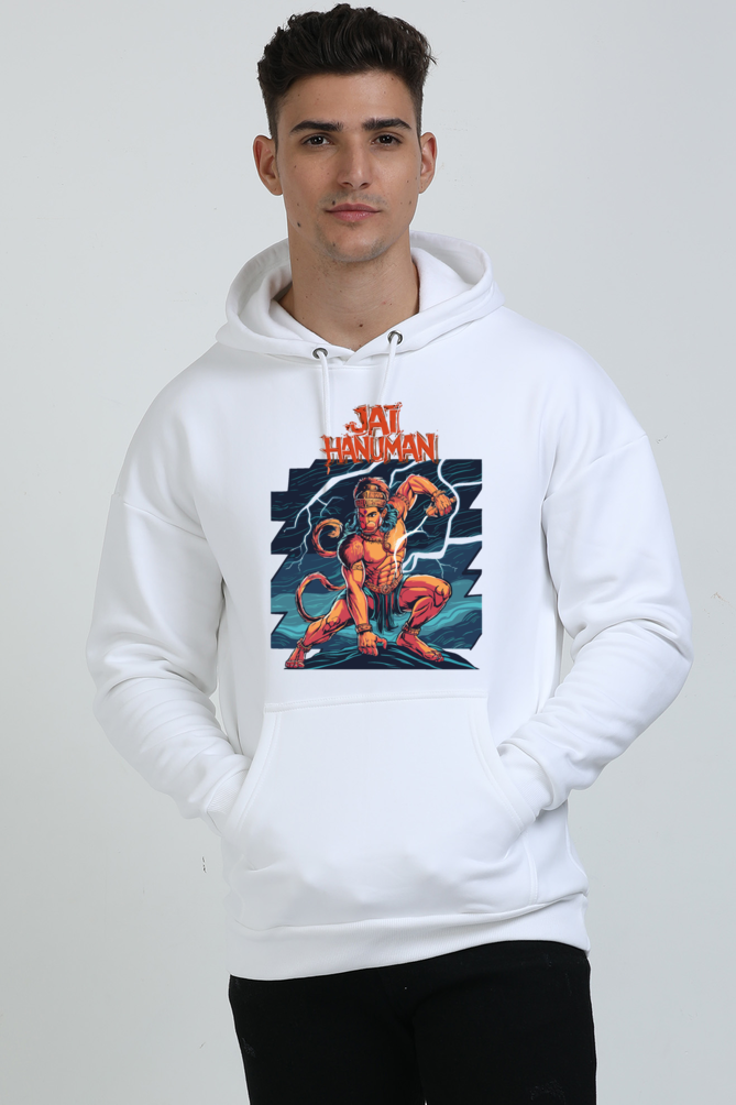 Hanuman Valor Unleashed Oversized Hooded Sweatshirt T-Shirts for Men Vastrdhamm