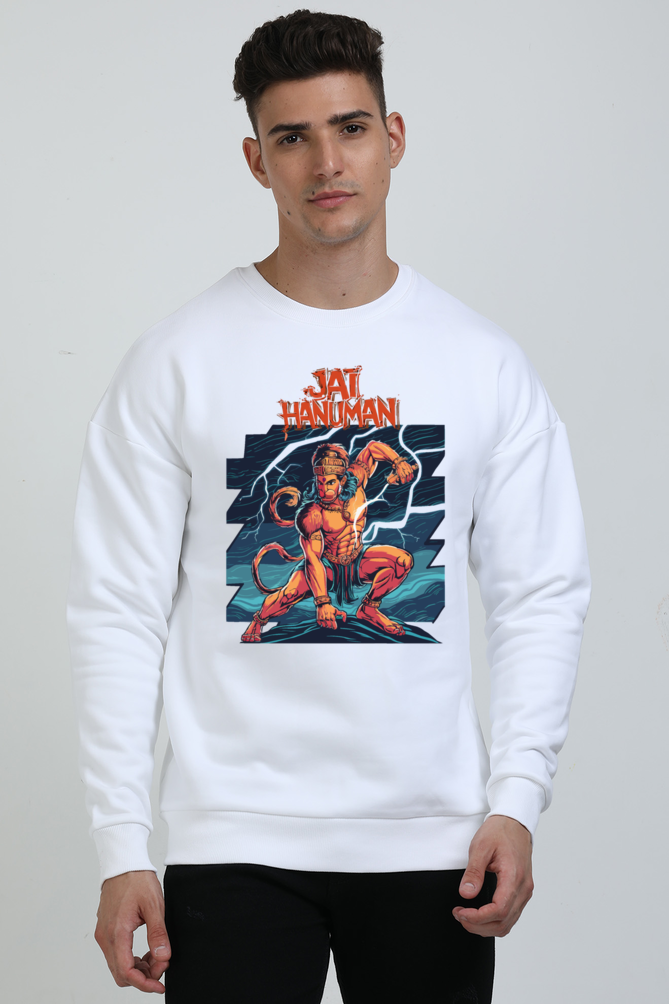 Hanuman Devotional Hero Oversized Sweatshirt T-Shirts for Men Vastrdhamm