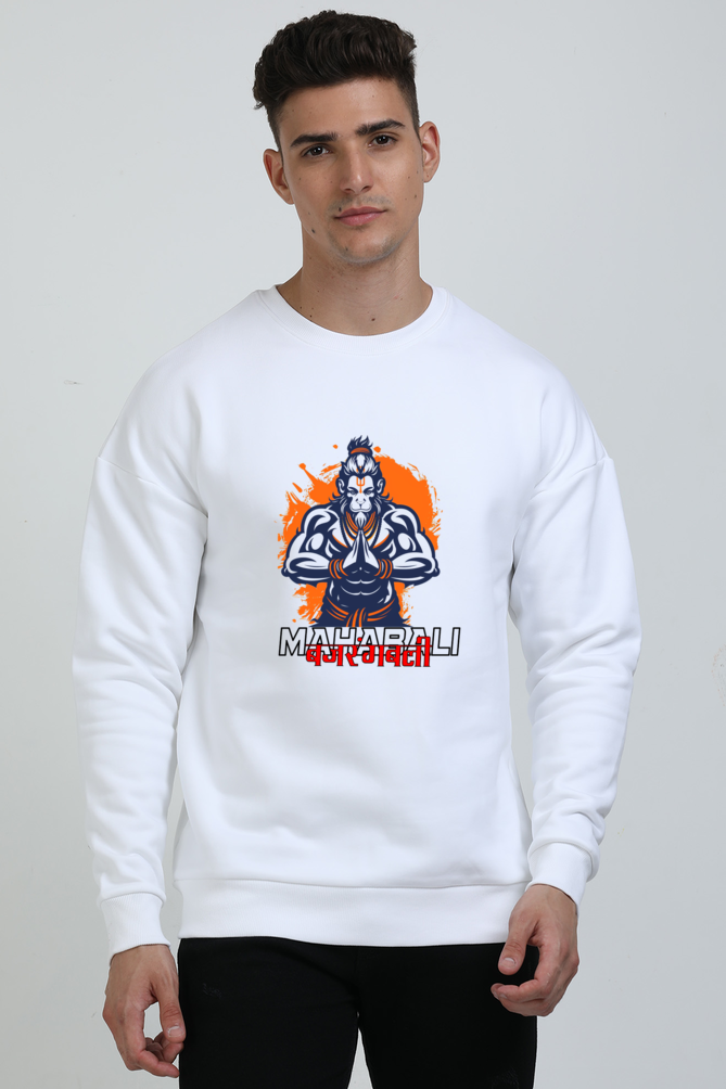 Hanuman Devotee Power Oversized Sweatshirt T-Shirts for Men Vastrdhamm