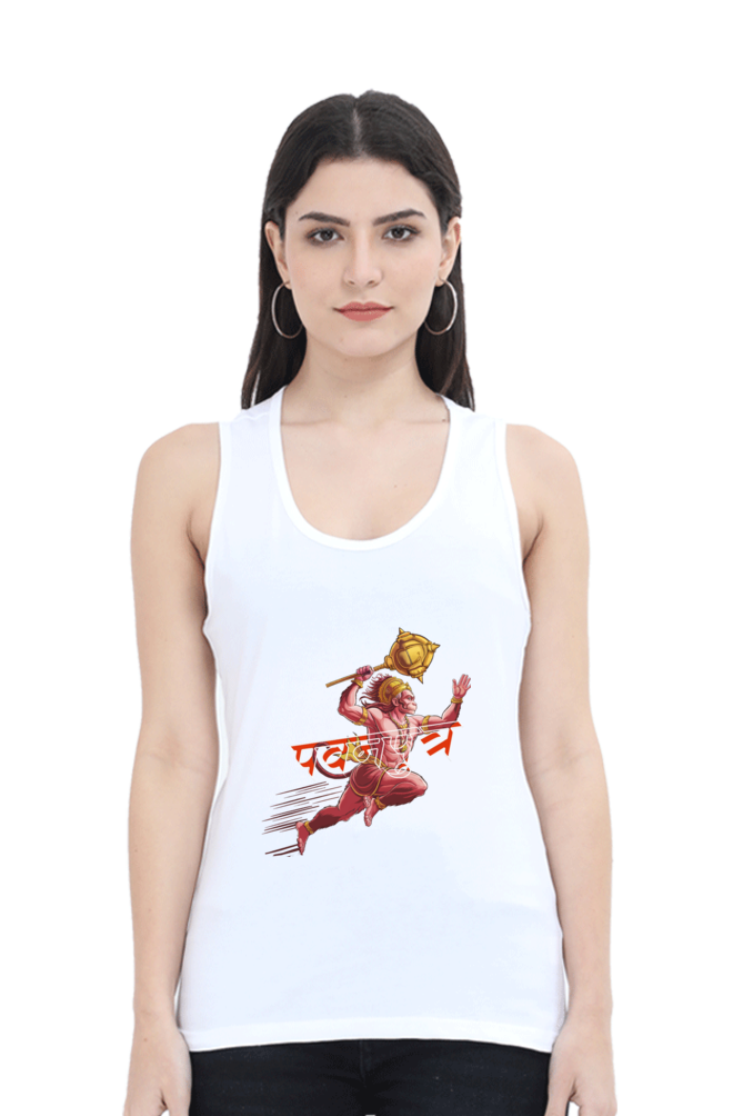 Hanuman Mighty HeroTank Top T-Shirts for Women Vastrdhamm