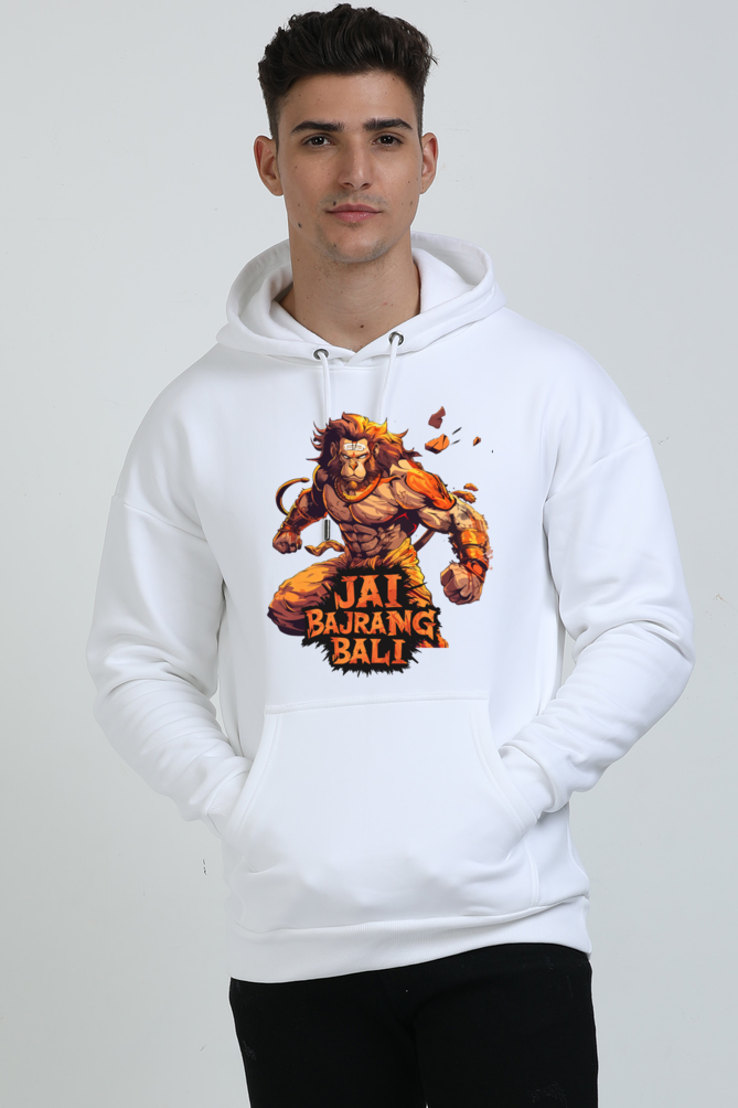 Hanuman Mountain Lifter Oversized Hooded Sweatshirt T-Shirts for Men Vastrdhamm