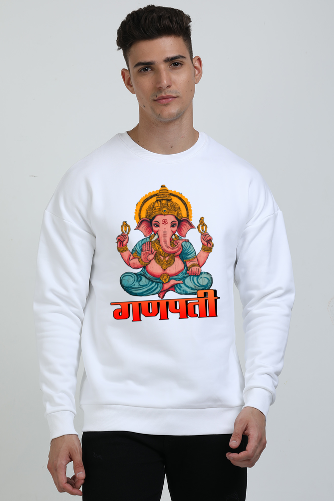 Ganesha Wisdom Oversized Sweatshirt T-Shirts for Men Vastrdhamm