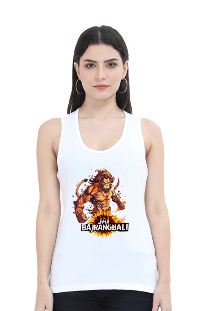 Hanuman Devotional PowerTank Top T-Shirts for Women Vastrdhamm