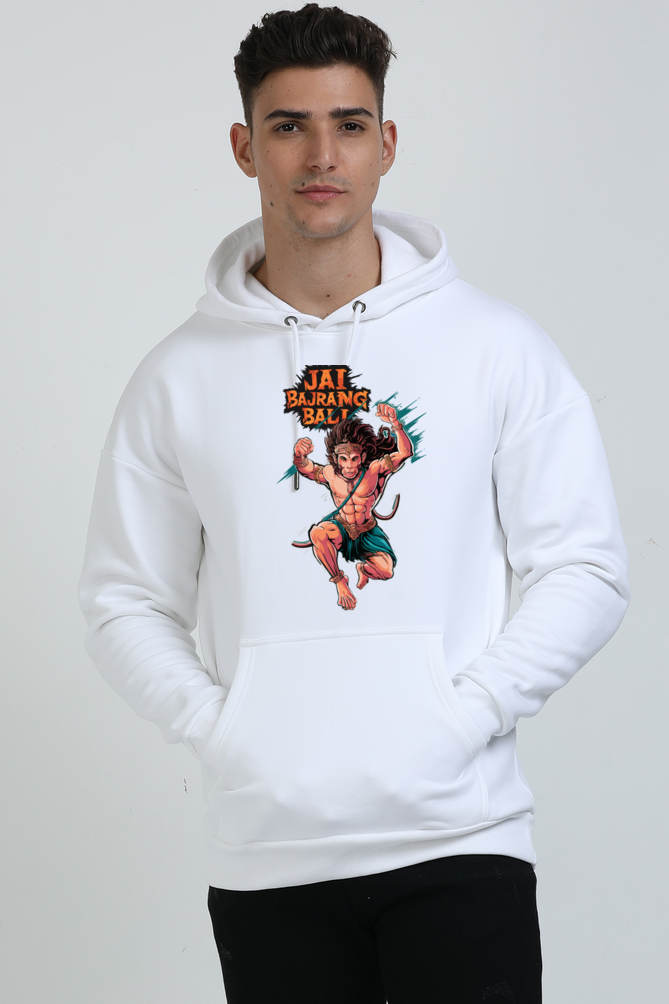 Hanuman Valor Oversized Hooded Sweatshirt T-Shirts for Men Vastrdhamm