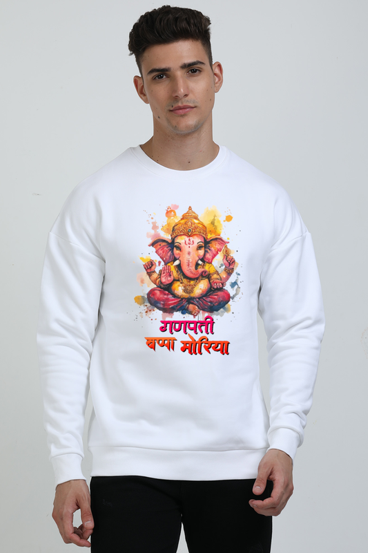 Jai Ganesha Glory Oversized Sweatshirt T-Shirts for Men Vastrdhamm