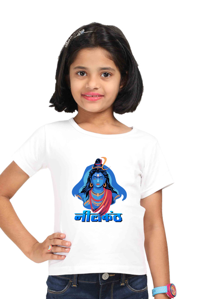 Shiv Ji Devotion Round Neck Half Sleeve Classic T-Shirts for Girl Vastrdhamm