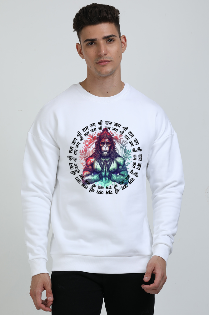 Hanuman Sacred Might Oversized Sweatshirt T-Shirts for Men Vastrdhamm