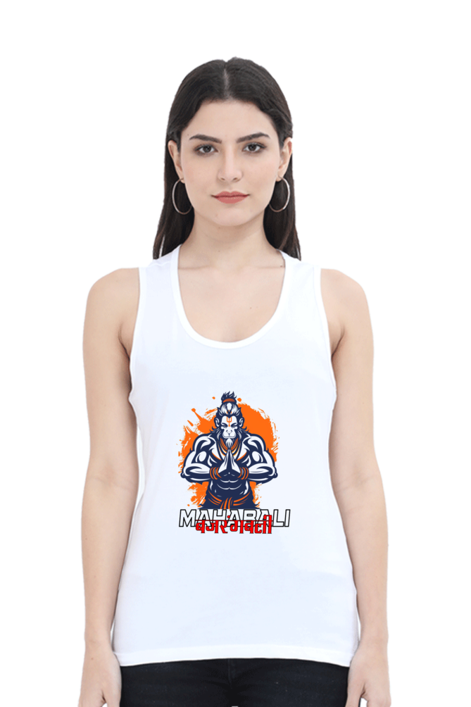 Hanuman Bhakti DevotionTank Top T-Shirts for Women Vastrdhamm