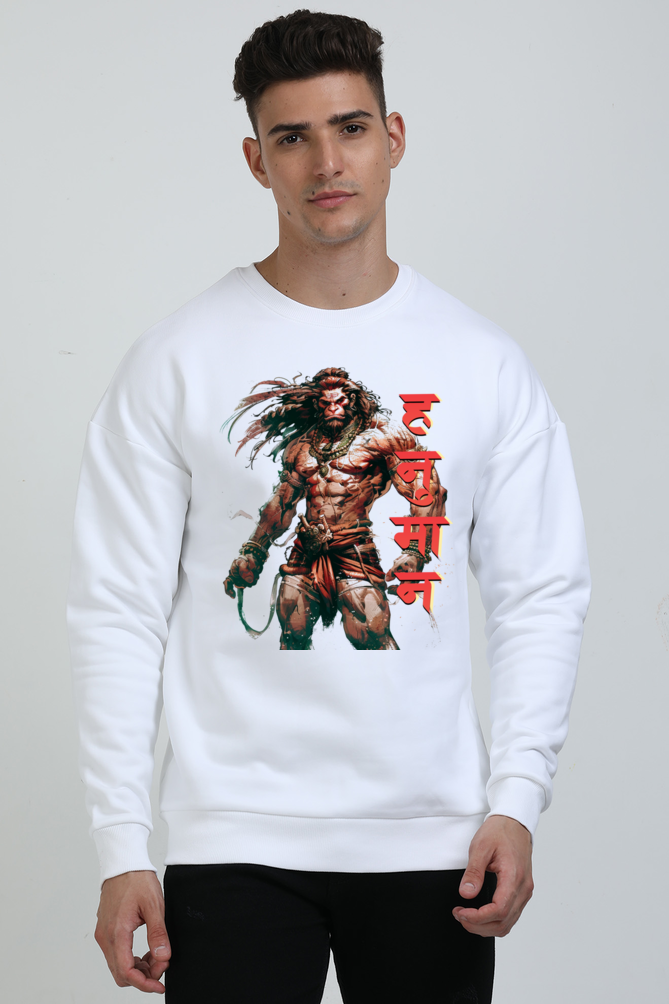 Hanuman Valor Unleashed Oversized Sweatshirt T-Shirts for Men Vastrdhamm