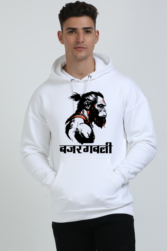 Hanuman Flying High Oversized Hooded Sweatshirt T-Shirts for Men Vastrdhamm