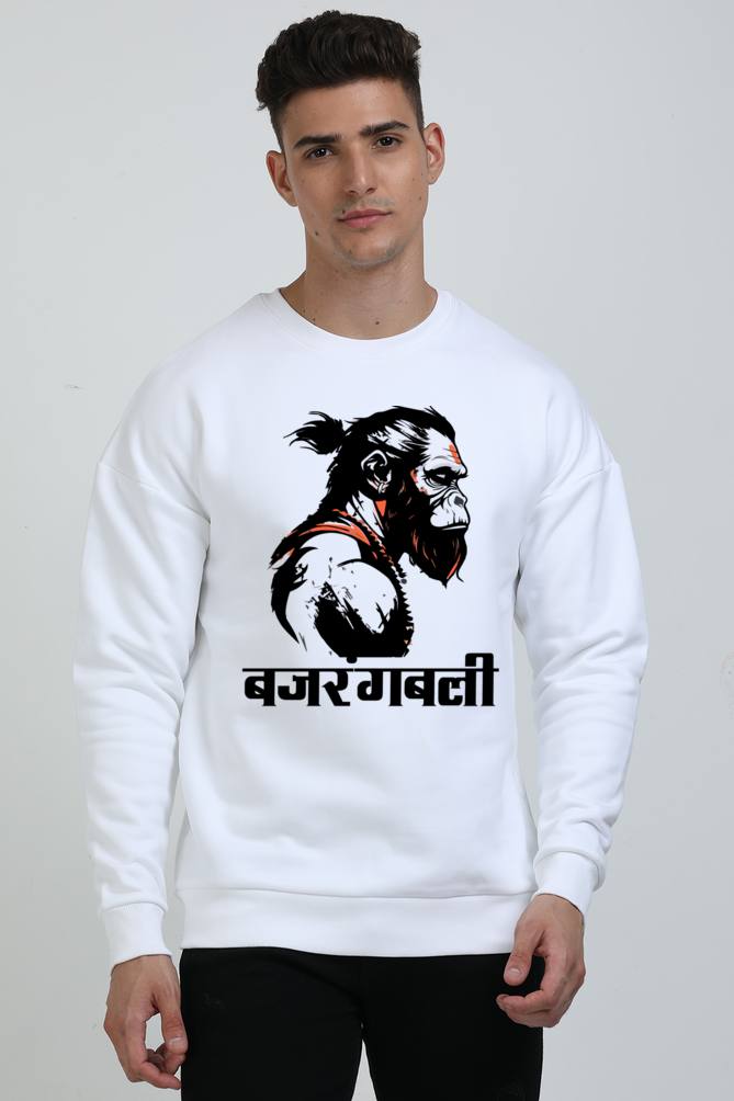 Hanuman Bhakti Oversized Sweatshirt T-Shirts for Men Vastrdhamm